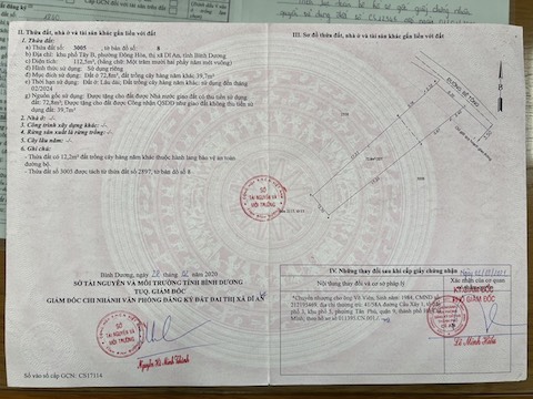 Bán đất đường Hai Bà Trưng khu phố Tây B phường Đông Hoà thành phố Dĩ An