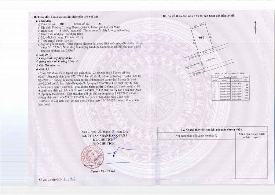 Bán đất nền đường Nguyễn Xiển quận 9