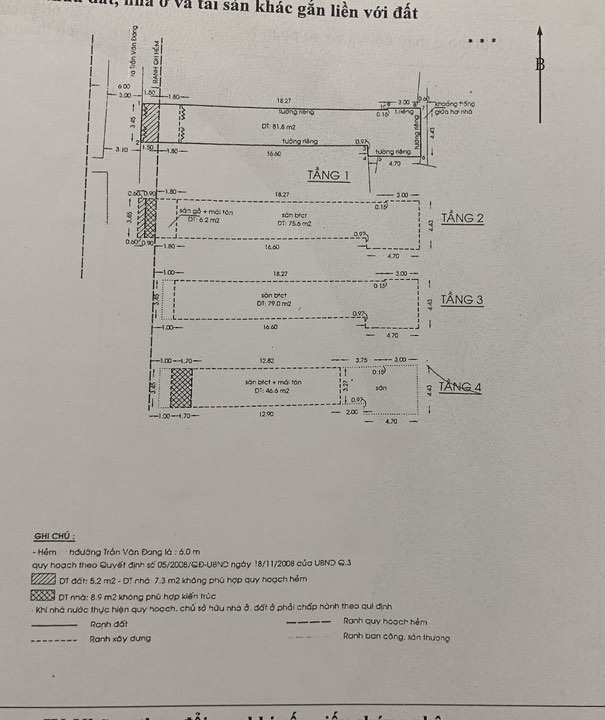 Bán nhà đường Trần Văn Đang Quận 3