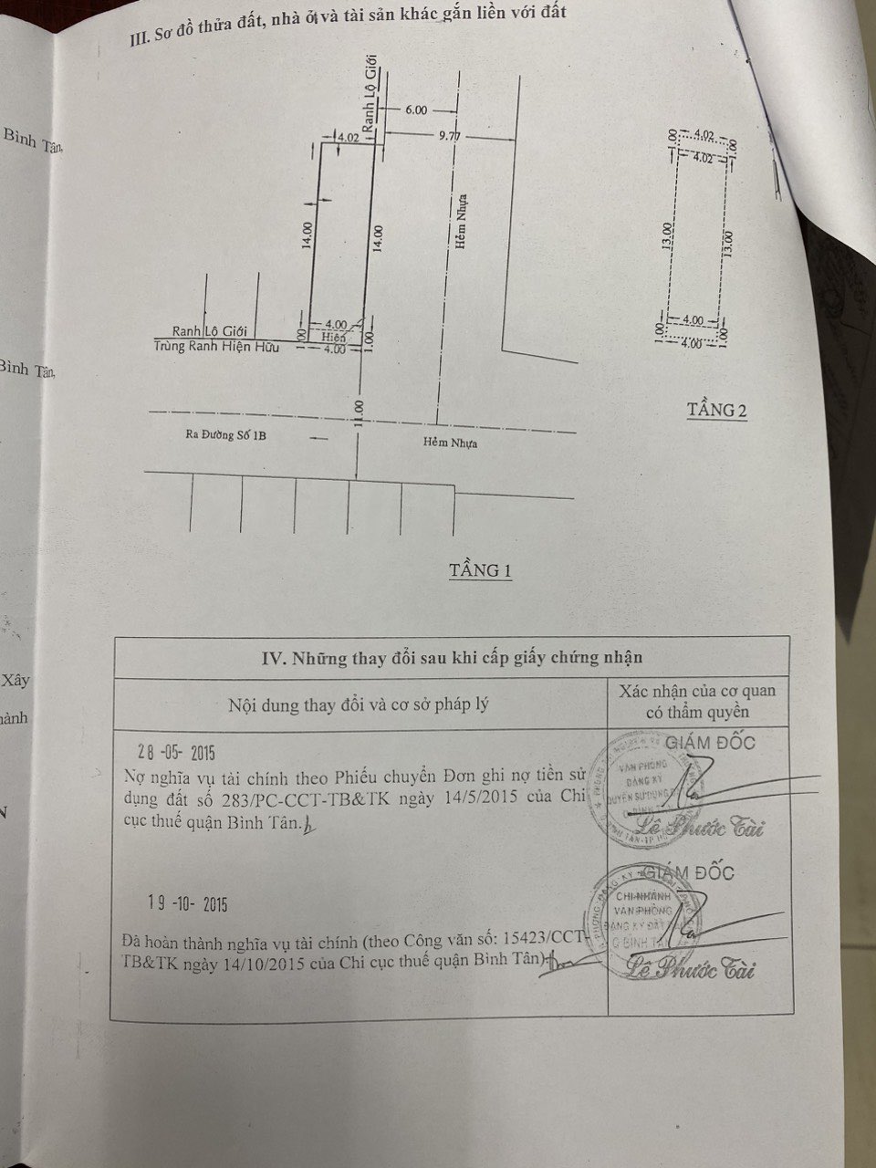 Bán nhà góc 2 mặt tiền hẻm đường số 1B quận Bình Tân