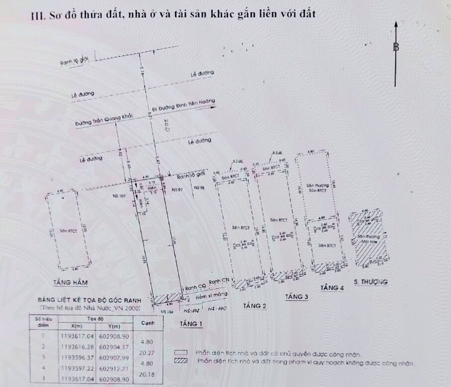 Bán nhà 99 Trần Quang Khải Quận 1