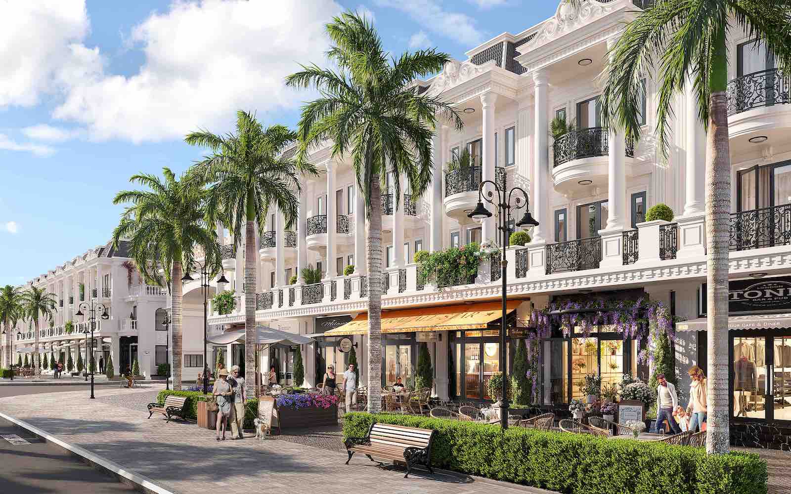 Phối cảnh Shophouse mặt tiền đại lộ Minh Hưng
