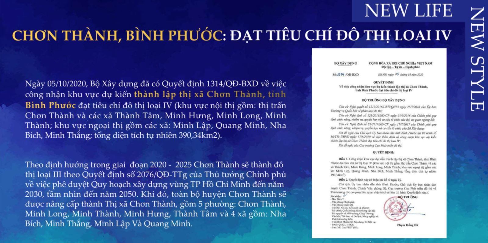 Quy hoạch thị xã Chơn Thành Bình Phước